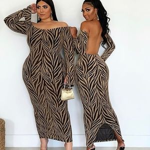 Shimmery Backless Dress